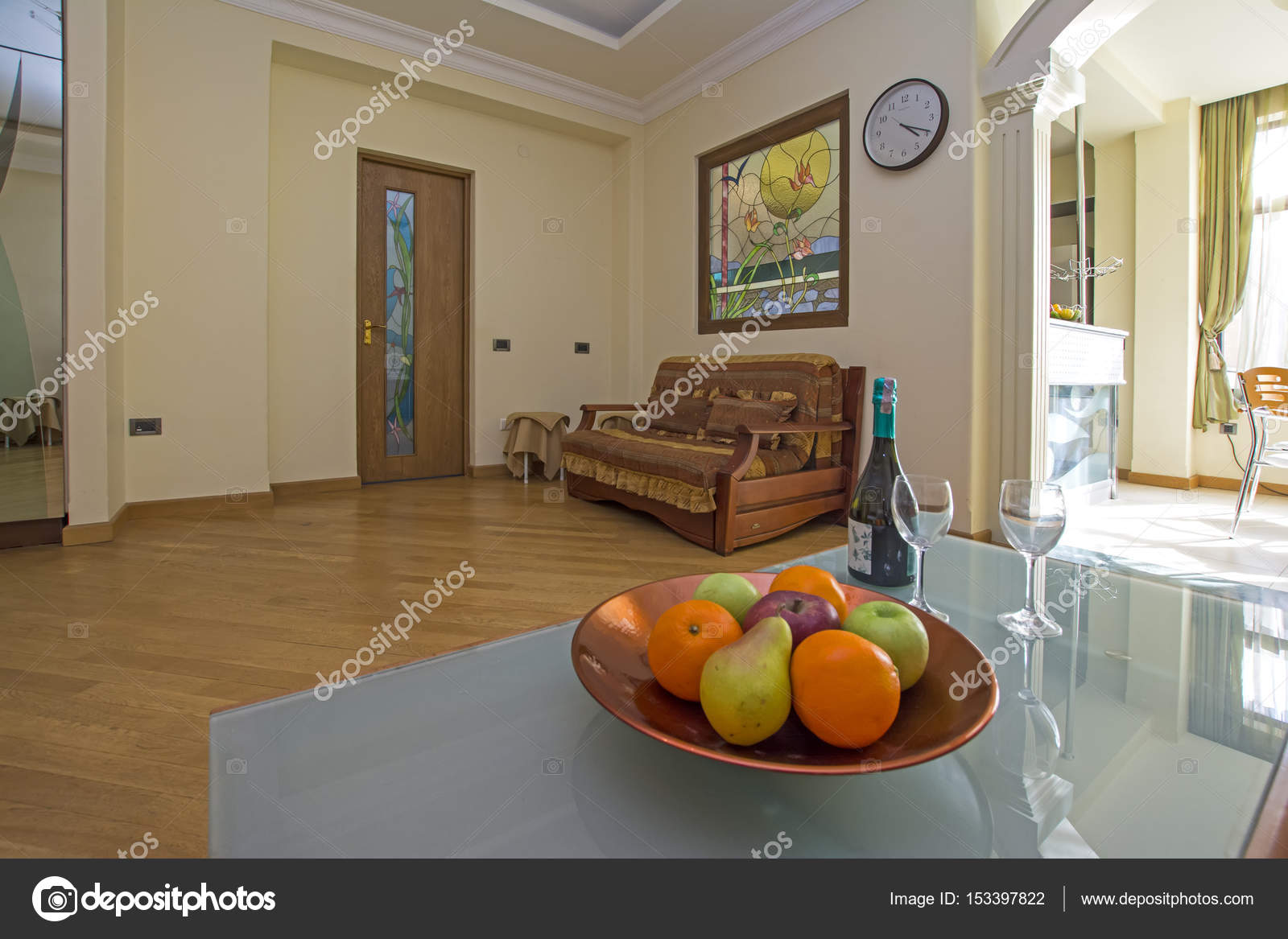 Yerevan, Armenia April 17, 2017 A modern apartment living room