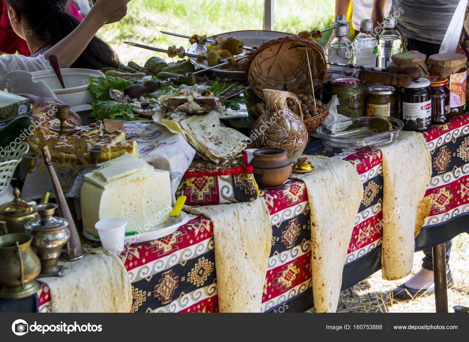Karahunj, Armenia July 01, 2017 traditional Armenian pita bread