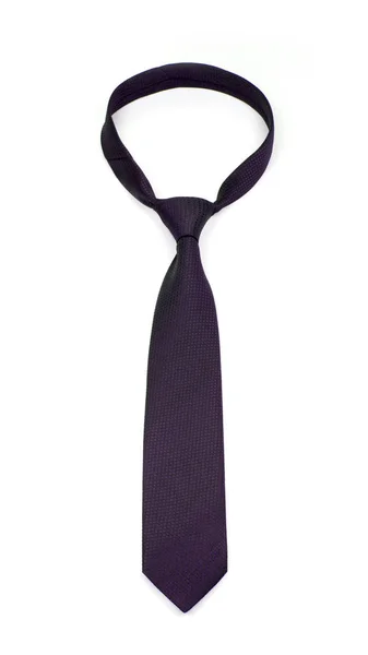 Elegant legat cravată violet închis izolat pe fundal alb — Fotografie, imagine de stoc