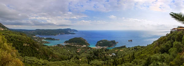 bay Palaiokastritsa, Corfu, Yunanistan'ın büyük Panoraması