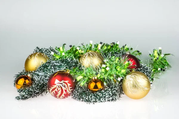 Arrangement Christmas Tree Decorations Isolated Gradient Background Xmas Ball Beautiful Stock Picture