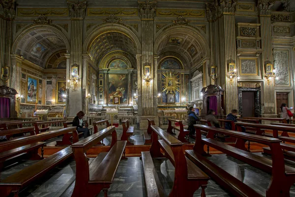 Roma Italia Noviembre 2016 Interior Iglesia San Vicente Anastasio Trevi — Foto de Stock