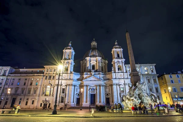 Roma Itália Novembro 2016 Fonte Dos Quatro Rios Fontana Dei — Fotografia de Stock