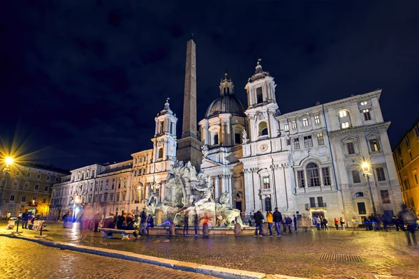 Roma Itália Novembro 2016 Fonte Dos Quatro Rios Fontana Dei — Fotografia de Stock