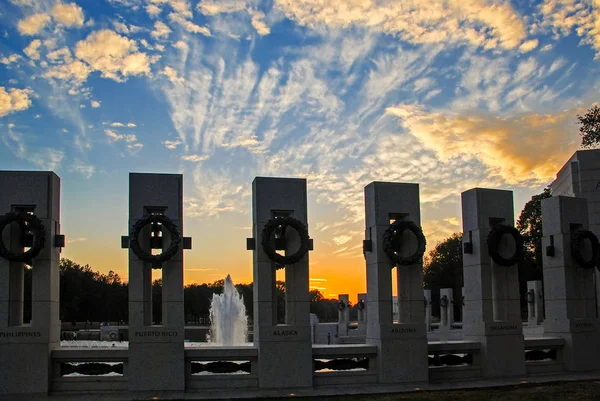 Washington Usa Oktober 2007 Blick Auf Das Weltkriegsdenkmal Vor Dem — Stockfoto