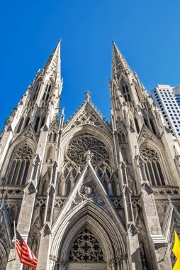 New York City, Amerika Birleşik Devletleri - 29 Ekim 2007: St.Patrick Katedrali bir Neo-Gotik stil Roma Katolik katedral kilise, New York'un önemli bir dönüm noktası Fifth Avenue Doğu yakasında yer alan ve