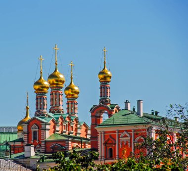 Kilisenin Moskova Kremlin, Rusya'nın altın kubbe görünümü