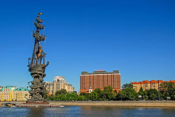 Moscow Russia June 2010 Peter Great Statue Designed Zurab Tsereteli — Stock Photo, Image