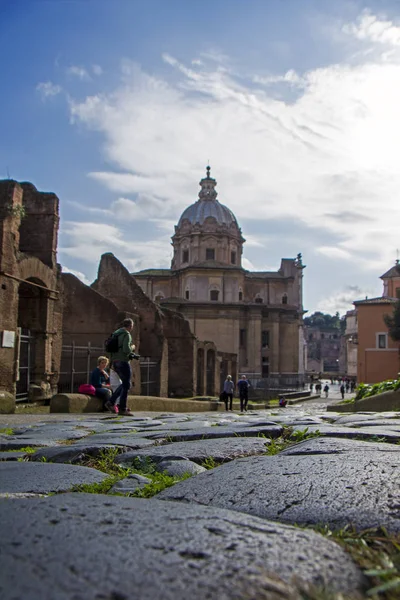 Рим Италия Ноября 2016 Года Римский Форум Foro Romano Риме — стоковое фото