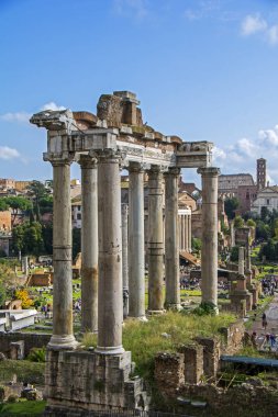 Rome, İtalya - 20 Kasım 2016: Roma Forumu (Foro Romano) Roma, İtalya. Roma Forumu, Avrupa'nın başlıca turistik biridir. Doğal kalıntıları Roma Forumu