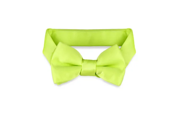 时尚薄荷绿弓领带在白色背景下隔离 — 图库照片