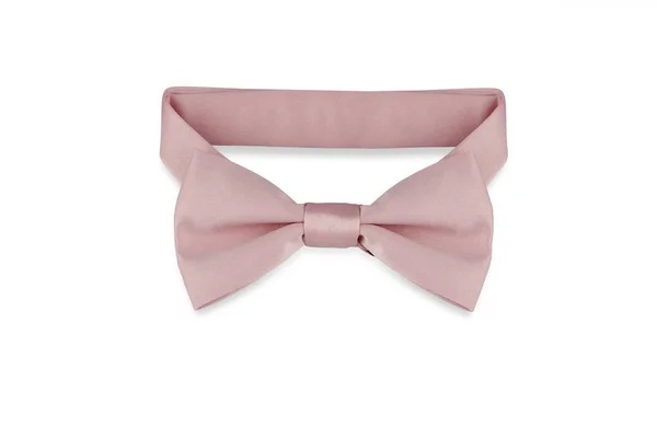 fashionable dusty pink bow tie isolated on white background