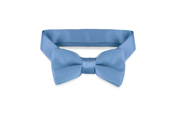 Corbata Lazo Azul Claro Moda Aislada Sobre Fondo Blanco —  Fotos de Stock