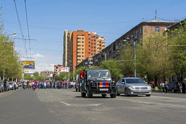 Yerevan Armenien Maj 2018 Fredliga Antigovernment Protester Mot Härskande Republikanska — Stockfoto