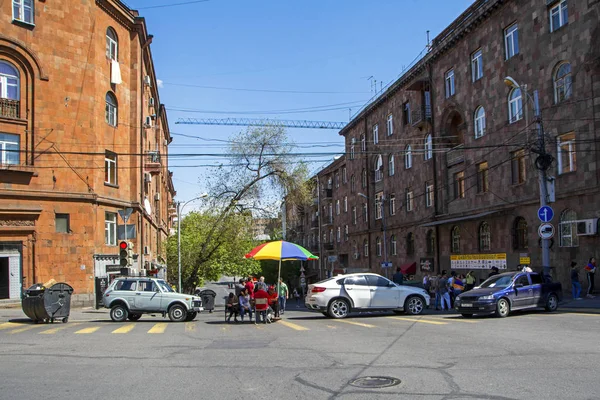 Yerevan Armenien Mai 2018 Friedliche Regierungsfeindliche Proteste Gegen Die Regierende — Stockfoto