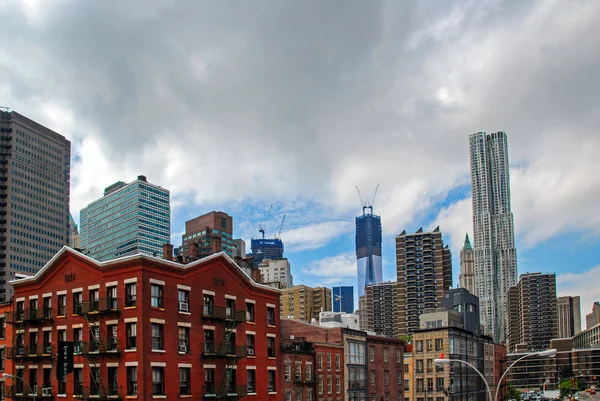 New York City Usa August 2012 Cityscape Skyscrapers Manhattan Dramatic — Stock Photo, Image