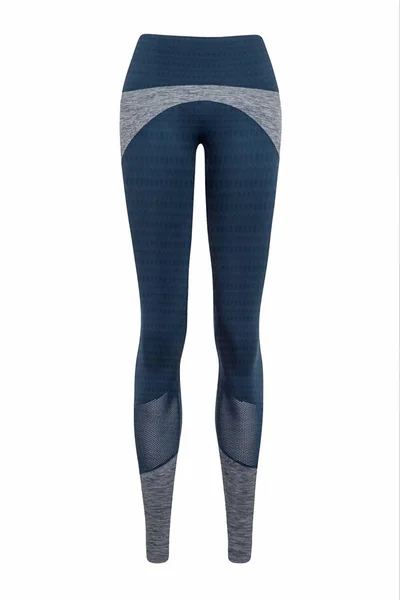 Blå Med Grå Sport Leggings Isolerad Vit Bakgrund Begreppet Snygga — Stockfoto