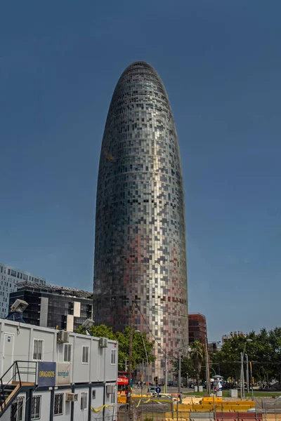 Барселона Испания Июля 2019 Года Здание Torre Glories Ранее Известное — стоковое фото