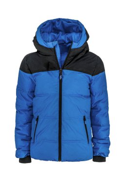 Siyah kapüşonlu sıcak spor kabarık ceketli erkekler beyaz arka planda izole edilmiş. Hayalet manken fotoğrafçılığı