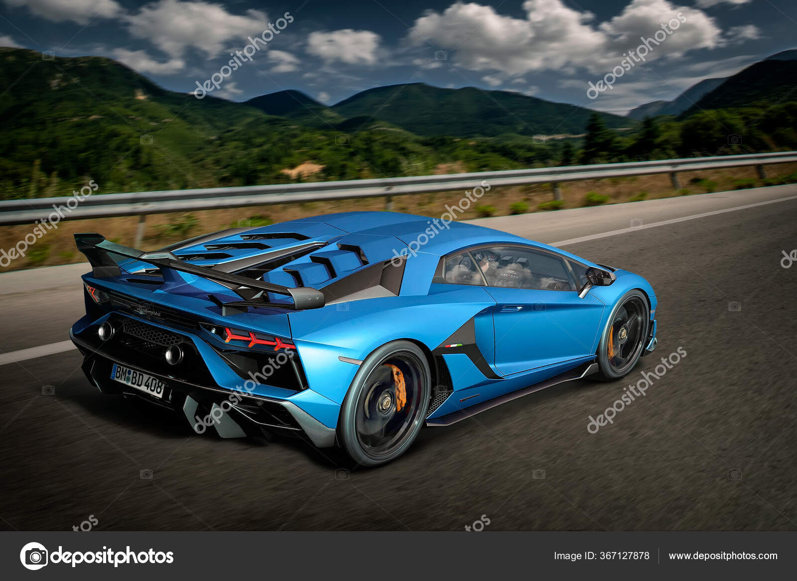 Barcelona Spain July 2019 Blue Lamborghini Aventador Svj V12 Supercar –  Stock Editorial Photo © artavet #367127878