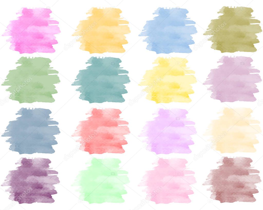 Watercolor background set - set of 16