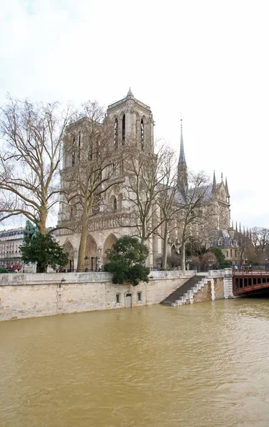 Inundações Sena Paris França Inundações Inverno Paris 2018 — Fotografia de Stock