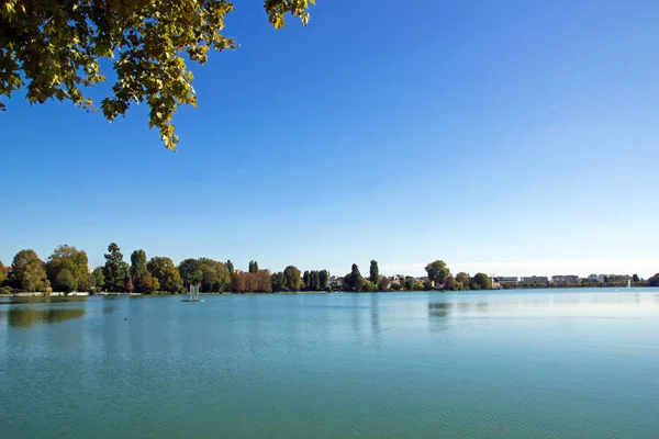 Lake Enghein Region Paris Frankreich Ruhe Ein Paar Kilometer Von — Stockfoto