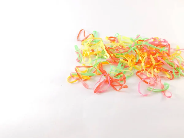 Многоцветные эластичные ленты . — стоковое фото