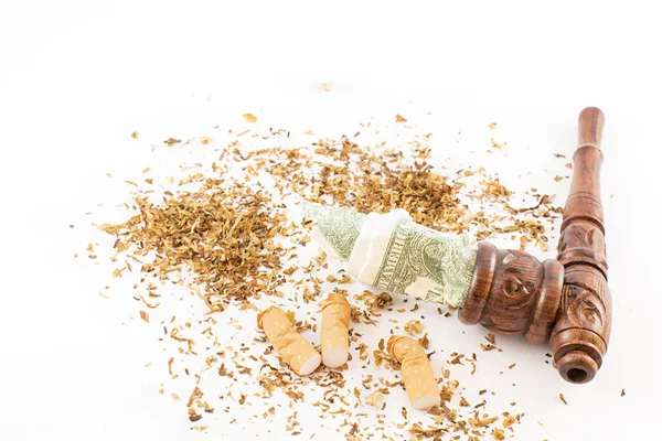 Boru, tütün, white dress no bra ve dolar.