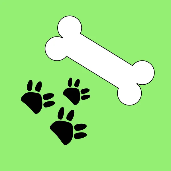 köpek izleri ile kemik.