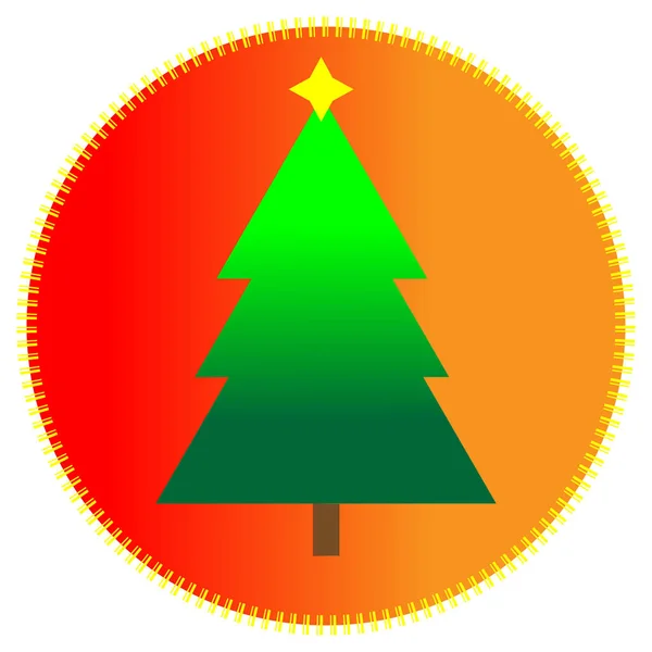 Ikonen med julgran — Stock vektor