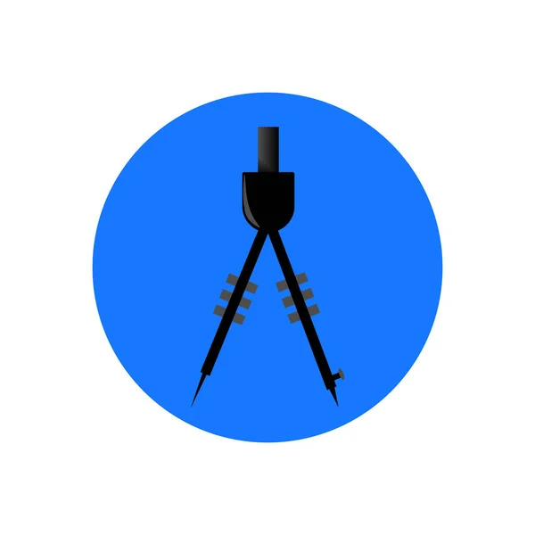 Bir pusula ile yuvarlak simge.