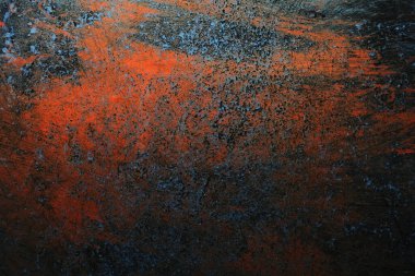 Camdaki akrilik boyalarla çizilmiş soyut arkaplan