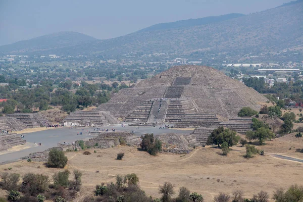 A Hold, Teotihuacan piramis — Stock Fotó