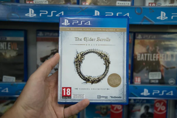 The elder scrolls online videogame on Sony Playstation 4 — Stock Photo, Image