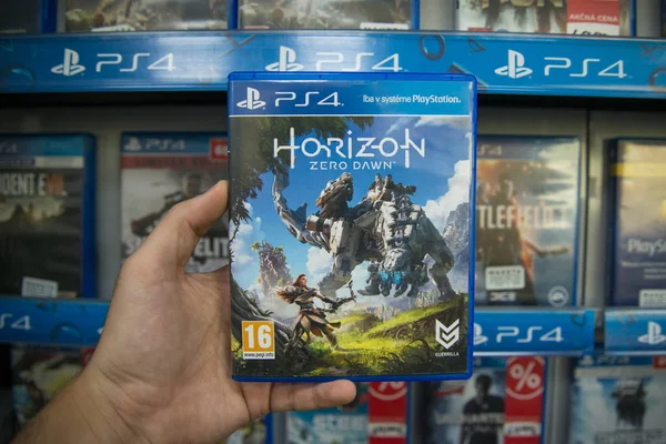 Horizon Zero Dawn videogame on Sony Playstation 4 — Stock Photo, Image