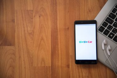 Smartphone cep telefonu ile Blablacar uygulama