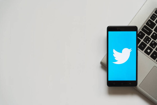 Twitter on smartphone screen