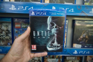 Until Dawn videogame on Sony Playstation 4 clipart