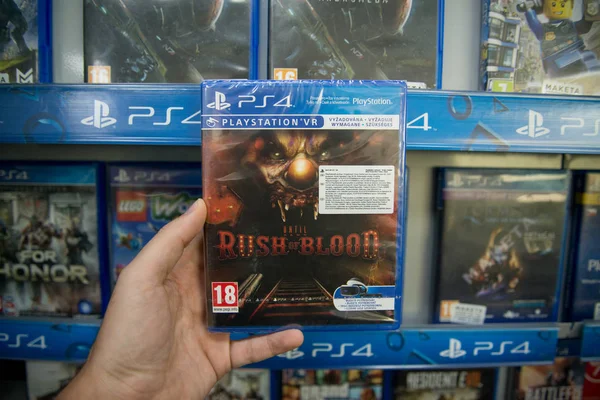 Hasta el amanecer Rush of Blood VR videojuego en Sony Playstation 4 — Foto de Stock