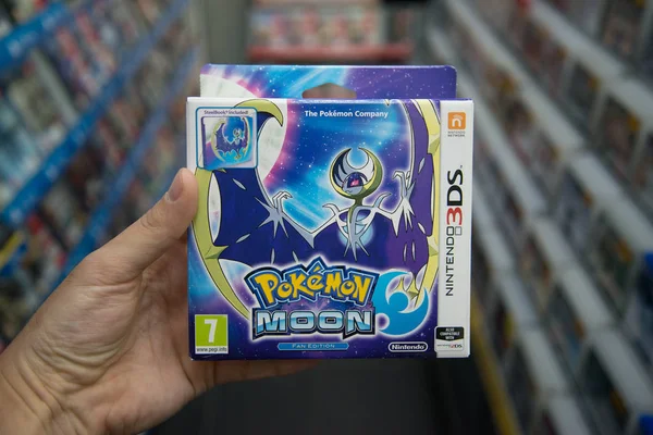 Videojuego Pokemon Moon en Nintendo 3DS — Foto de Stock