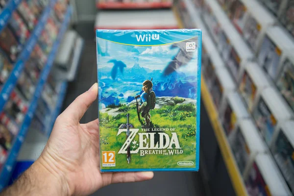 Legend of Zelda: závan divoké videohra na Nintendo Wiiu — Stock fotografie