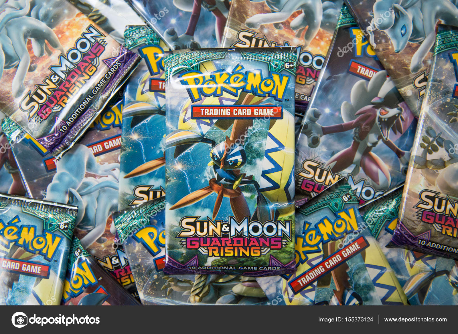 Pokemon Sun And Moon Guardians Rising Edition Booster Packs Stock Editorial Photo © Pe3check