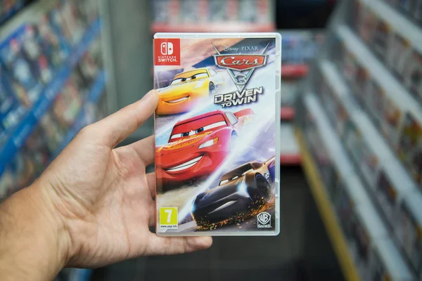 Coches 3 Impulsados a Ganar Videojuego en Nintendo Switch — Foto de Stock