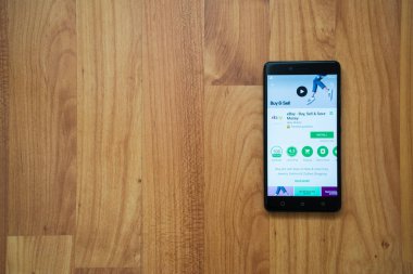 EBay uygulama smartphone cep telefonu ile