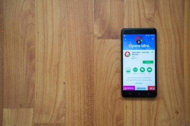 Opera mini uygulama smartphone cep telefonu ile