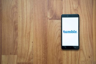 Tumblr logo smartphone cep telefonu ile