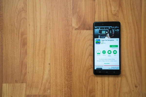 Aplikace Sygic na smartphone — Stock fotografie