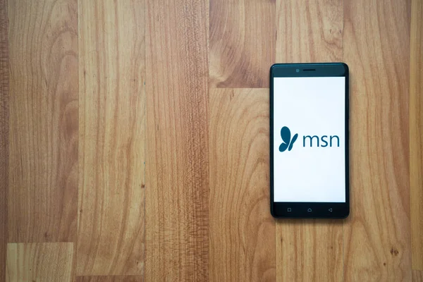 Logo MSN na smartphone — Zdjęcie stockowe