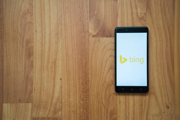 Logotipo de Bing en smartphone — Foto de Stock